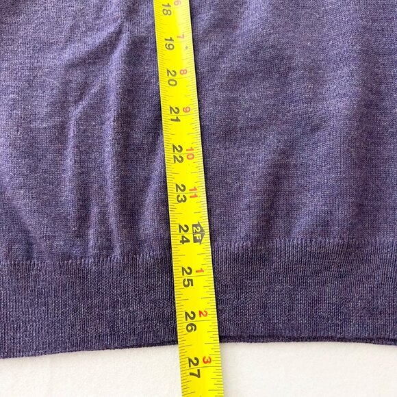 Calvin Klein Men Purple V-Neck Merino Wool Sweater Size M Lightweight Knit NWOT - Picture 9 of 9